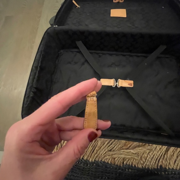 Coach Wheeled Carry-On in Black Canvas with Signature Logo Interior - Picture 15 of 17